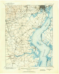 Wilmington Delaware Historical topographic map, 1:62500 scale, 15 X 15 Minute, Year 1904