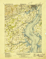 Wilmington Delaware Historical topographic map, 1:62500 scale, 15 X 15 Minute, Year 1919