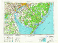 Wilmington Delaware Historical topographic map, 1:250000 scale, 1 X 2 Degree, Year 1959