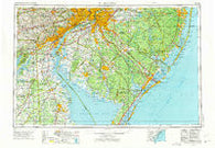 Wilmington Delaware Historical topographic map, 1:250000 scale, 1 X 2 Degree, Year 1966