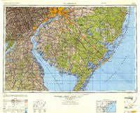 Wilmington Delaware Historical topographic map, 1:250000 scale, 1 X 2 Degree, Year 1946