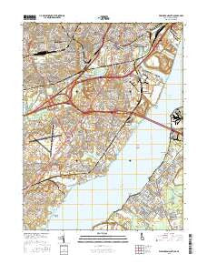 Wilmington South Delaware Current topographic map, 1:24000 scale, 7.5 X 7.5 Minute, Year 2016