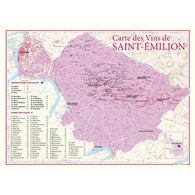 Buy map Saint-Emilion wine poster