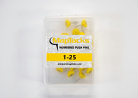 Buy map Map Push Pins, Yellow, Numbered 1-25
