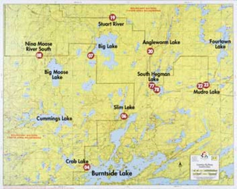 Buy map F-9: CUMMINGS LAKE, BIG MOOSE LAKE, FOURTOWN LAKE