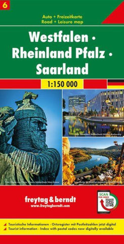 Buy map Westphalia - Rhineland Palatinate - Saarland, road map 1:150,000, sheet 6