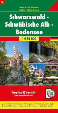 Buy map Black Forest - Swabian Alb - Lake Constance, road map 1:150,000, sheet 9