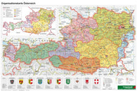 Buy map Österreich Organisiation - A3, Planokarte 1:1.300.000 = Austria Organization - A3, flatcarte 1:1,300,000