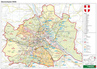 Buy map Wien politisch - A3, Planokarte 1:85.000 = Vienna political - A3, flatcarte 1:85,000