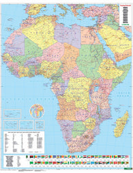 Buy map Afrika physisch-politisch = Africa physical-political