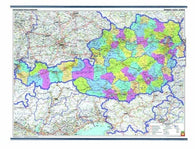 Buy map Österreich Verwaltung, 1:500.000, Poster metallbestäbt = Austria administrative, 1:500,000, wall map metal bars wall map
