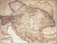 Buy map Österreich-Ungarn 1890, Historische Karte, Poster 1:1,500,000. = Austria-Hungary 1890, historical map, wall map 1:1.500,000