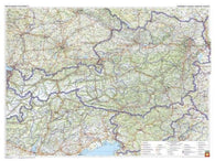 Buy map Österreich physisch, 1:500.000, Poster = Austria physical, 1:500,000, wall map