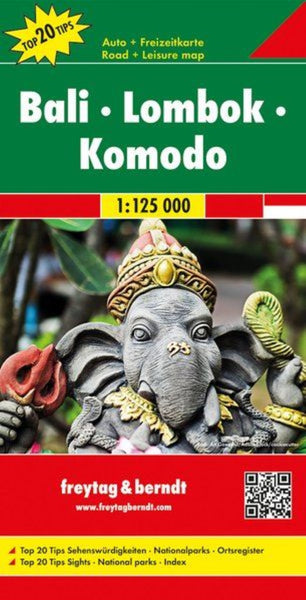 Buy map Bali - Lombok - Komodo, road map 1:125,000, Top 20 Tips