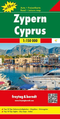 Buy map Cyprus, road map 1:150,000, top 10 tips