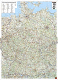 Buy map Deutschland Physisch, 1:700.000, Poster metallbestäbt = Germany physical, 1:700,000, wall map metal bars