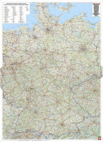 Buy map Deutschland Physisch, 1:700.000, Poster metallbestäbt = Germany physical, 1:700,000, wall map metal bars