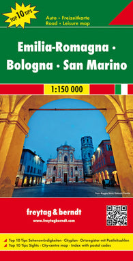Buy map Emilia -Romagna - Bologna - San Marino, road map 1:150,000, Top 10 Tips