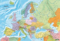 Buy map Europe political, wall map 1:600,000., with metal ledges in tube