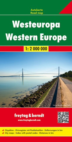 Buy map Western Europe, road map 1:2,000,000