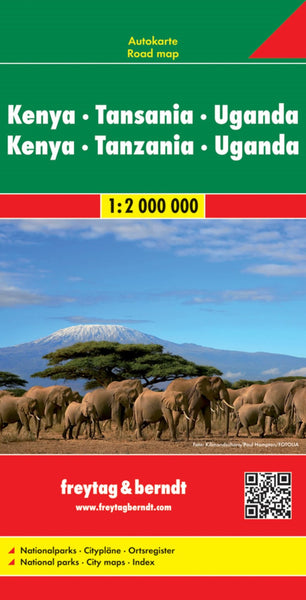 Buy map Kenya - Tanzania - Uganda - Rwanda, road map 1:2.000.000