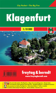 Buy map Klagenfurt, City Pocket + The Big Five, Stadtplan 1:10.000 = Klagenfurt, City Pocket map + The Big Five, City map 1:10,000