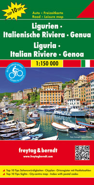 Buy map Liguria - Italian Riviera - Genoa, road map 1:150,000, top 10 tips