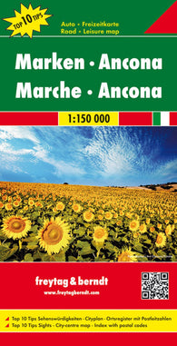 Buy map Brands - Ancona, road map 1:150,000, top 10 tips