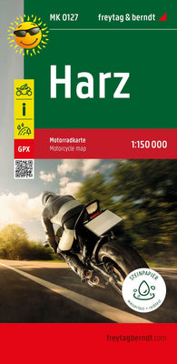 Buy map Harz, Motorradkarte 1:150.000, freytag & berndt = Harz, motorcycle map 1:150,000
