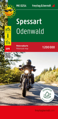 Buy map Spessart, Motorradkarte 1:200.000, freytag & berndt = Spessart, motorcycle map 1:200,000