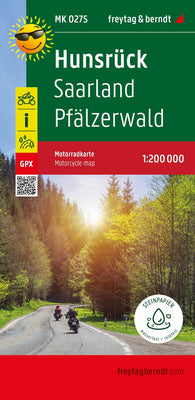 Buy map Hunsrück, Motorradkarte 1:200.000, freytag & berndt = Hunsrück, motorcycle map 1:200,000