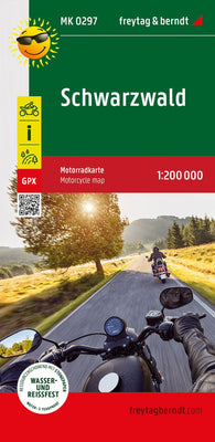 Buy map Schwarzwald, Motorradkarte 1:200.000, freytag & berndt = Black Forest, motorcycle map 1:200,000