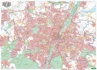 Buy map München, Stadtplan 1:22.500, Poster, metallbestäbt = Munich, city map 1:22,500, wall map, metal bars