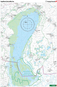 Buy map Lake Neusiedl, sailing map 1:50,000, wall map, flat