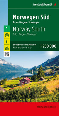 Buy map Norway South, road and leisure map 1:250,000