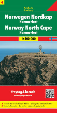 Buy map Norway North Cape - Hammerfest, road map 1:400,000