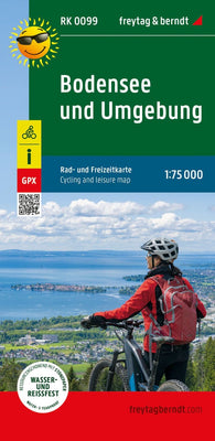 Buy map Bodensee und Umgebung, Rad- und Freizeitkarte 1:75.000, freytag & berndt, RK 0099 = Bodensee and the surrounding area, bike and leisure map 1:75,000 RK 0099