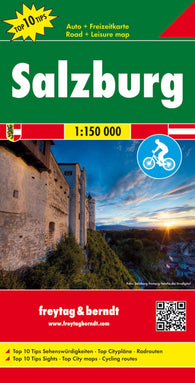 Buy map Salzburg, road map 1:150,000, top 10 tips