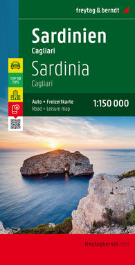 Buy map Sardinia - Cagliari, road map 1:150,000, top 10 tips