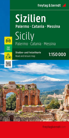 Buy map Sicily - Palermo, top 10 tips, road map 1:150,000