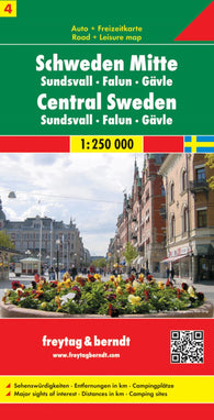 Buy map Sweden Mid - Sundsvall - Falun - Gävle, road map 1:250,000
