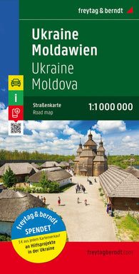 Buy map Ukraine - Moldova, road map 1:1 000,000