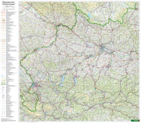Buy map Oberösterreich, 1:200.000, Poster = Upper Austria, 1:200,000, wall map
