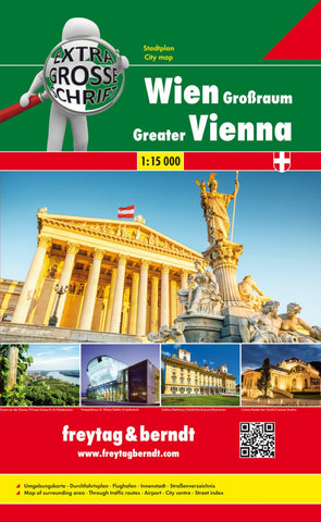 Buy map Greater Vienna city atlas, large print 1:15,000