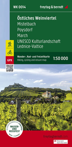 Buy map Eastern Weinviertel - Mistelbach - Poysdorf - March - UNESCO Cultural landscape Lednice -Valtice, Wander + Radmarte 1:50,000