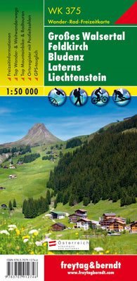 Buy map WK 375 Large Walsertal - Feldkirch - Bludenz - Laterns - Liechtenstein, hiking map 1:50,000