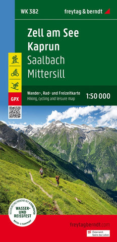 Buy map Zell am See- Kaprun, hiking, bike and leisure map 1:50,000 WK 382