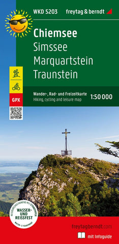 Buy map Chiemsee, Wander-, Rad- und Freizeitkarte 1:50.000, freytag & berndt, WKD 5203, mit Infoguide = Chiemsee, hiking, bike and leisure map 1:50,000 WKD 5203, with infoguide