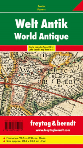 Buy map Welt antik, Karte von John Speed 1651, Poster = World antique, map of John Speed 1651, wall map