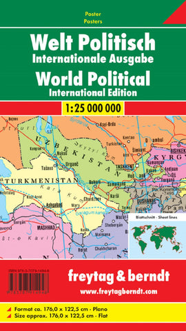 Buy map World political (international edition), 1:25. 000,000., Large scale, wall map